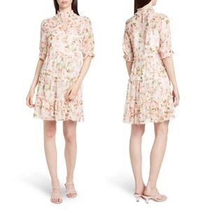 NEW Nordstrom Love X Design Marion Smock Neck Babydoll Dress Floral Size Medium‎